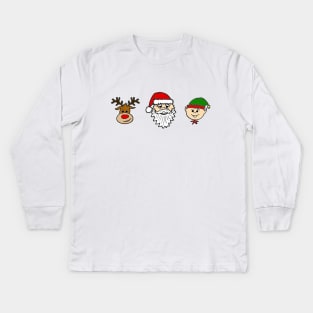 Santa and Friends Kids Long Sleeve T-Shirt